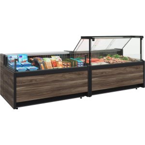 Витрина морозильная Carboma GC111 SL 0,94‑1 (1008 Темный дуб) (без боковин) - Изображение 3