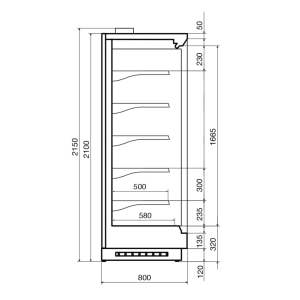 Горка холодильная Dazzl Vega DG 080 H210 190 - Изображение 3