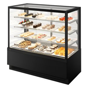 Витрина кондитерская Chilz VETE KUB 90 черный муар, металлик