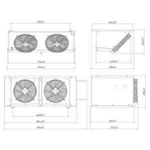 Сплит-система холодильная низкотемпературная Intercold LCM 210 FT (опция -10° С) - Изображение 2