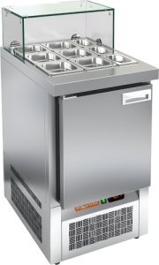 Стол холодильный для салатов HiCold SLE3-1GN низкое стекло