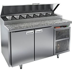 Стол холодильный для пиццы HiCold PZ1-11GN (1/3) камень