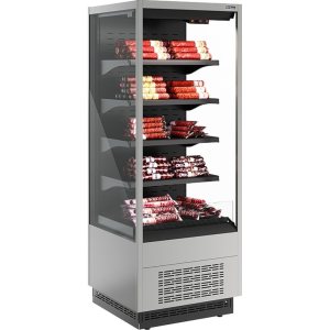 Горка холодильная Carboma FC20-07 VM 0,7-2 (версия 2.0) (ночная шторка) (9006-9005) - Изображение 2