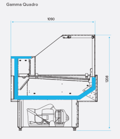 Витрина холодильная CRYSPI Gamma Quadro 1500 LED - Изображение 4