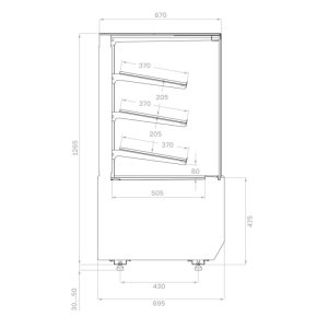 Витрина кондитерская Carboma KC70 N 0,9-1 Light Bread (версия 2.0) (9005-0109) - Изображение 2